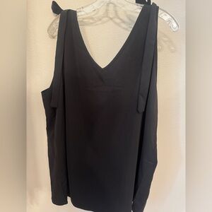 Elegant Black Sleeveless Dressy Tank Top